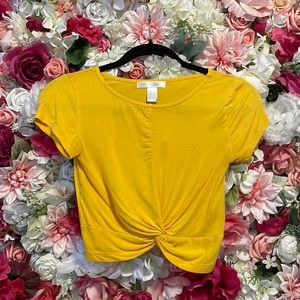 YELLOW CROP TOP